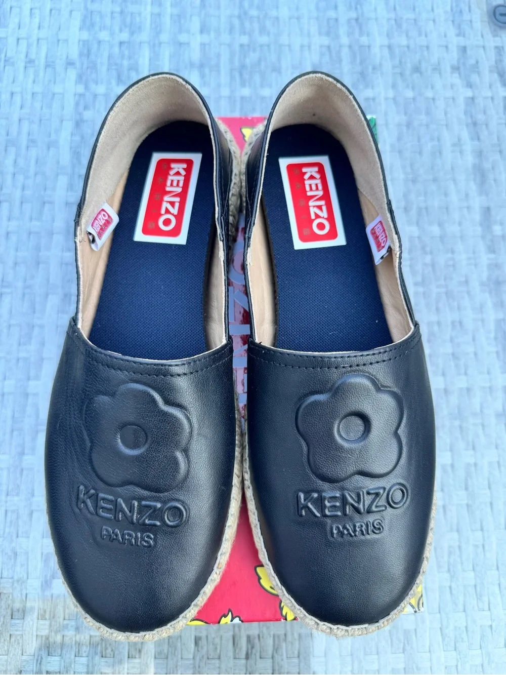 Kenzo Black Leather Espadrille
